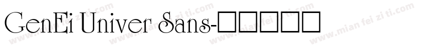 GenEi Univer Sans字体转换